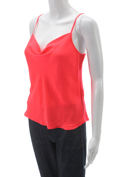 Banana Republic Women Red Cowl Neck Camisole Sleeveless Solid Polyester Size XS