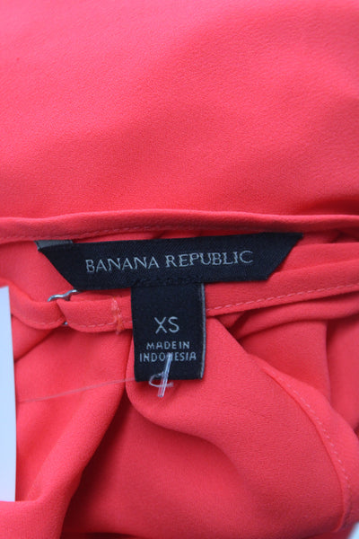 Banana Republic Women Red Cowl Neck Camisole Sleeveless Solid Polyester Size XS