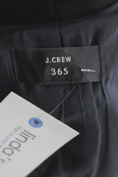 J Crew Womens Basic Jacket Black 3/4 Sleeve Viscose Size 0P