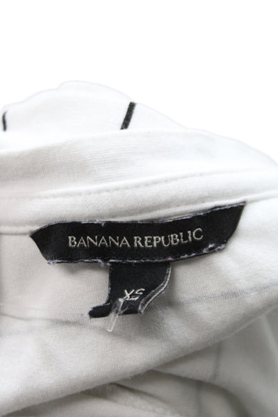 Banana Republic Womens Striped White Tank Dress Sleeveless Crew Neck Size XS