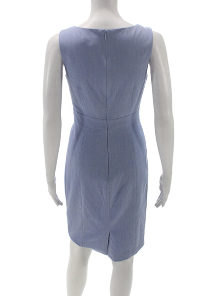 Banana Republic Women Sheath Dress Blue V-Neck Midi Size 0