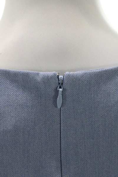 Banana Republic Women Sheath Dress Blue V-Neck Midi Size 0