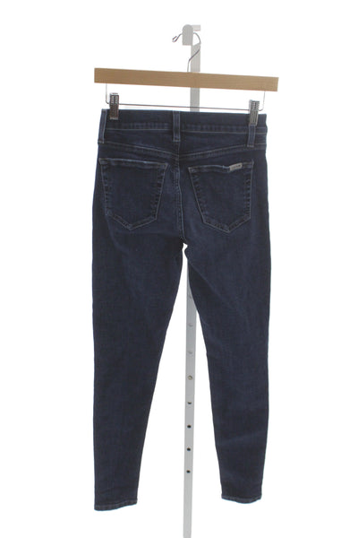 Joes Womens Blue Cotton Ankle Jeans Button Mid Rise Casual Size 25