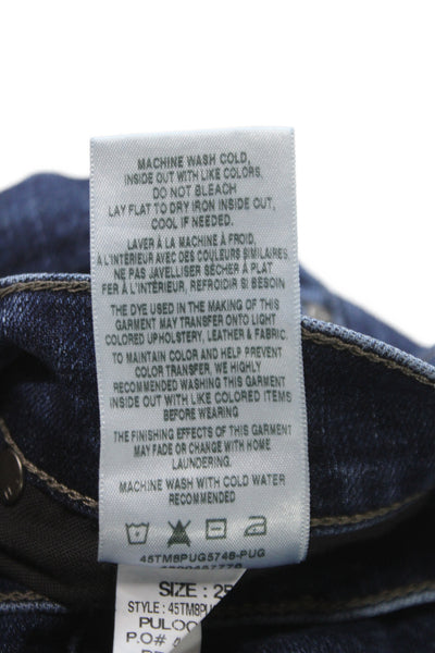 Joes Womens Blue Cotton Ankle Jeans Button Mid Rise Casual Size 25