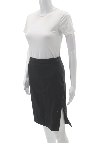 Banana Republic Women Straight Pencil Skirt Black Wool Blend Short Size 0P