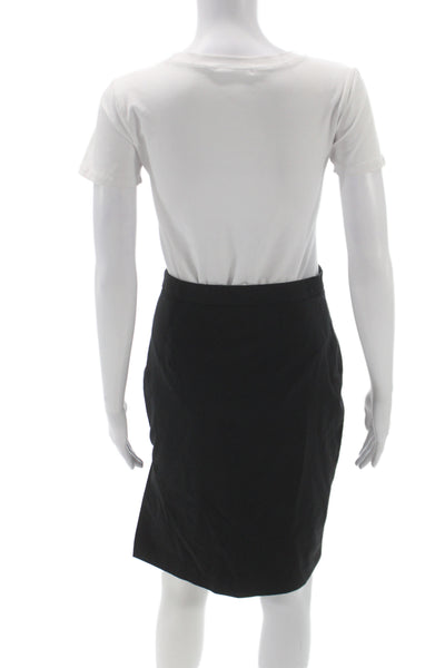 Banana Republic Women Straight Pencil Skirt Black Wool Blend Short Size 0P