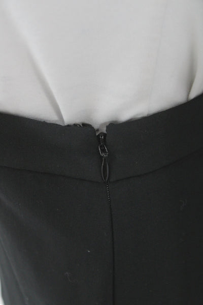 Banana Republic Women Straight Pencil Skirt Black Wool Blend Short Size 0P