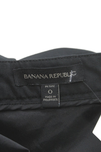 Banana Republic Women Straight Pencil Skirt Black Wool Blend Short Size 0P