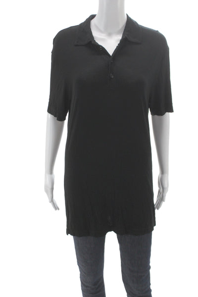 Armani Collezioni Mens Polo Shirt Black Short Sleeve Size M