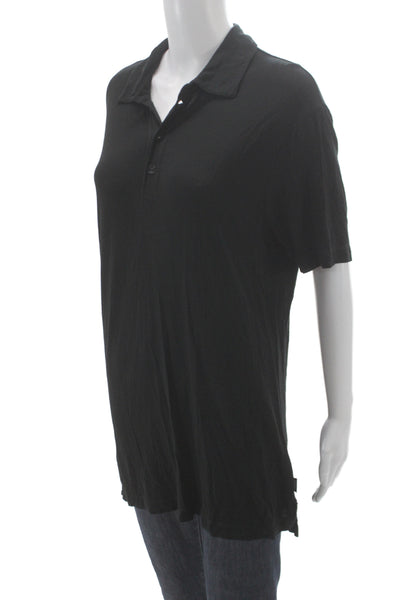 Armani Collezioni Mens Polo Shirt Black Short Sleeve Size M