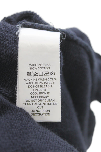 Kate Spade New York Womens Black Cotton Crewneck Basic Sweatshirt Size M