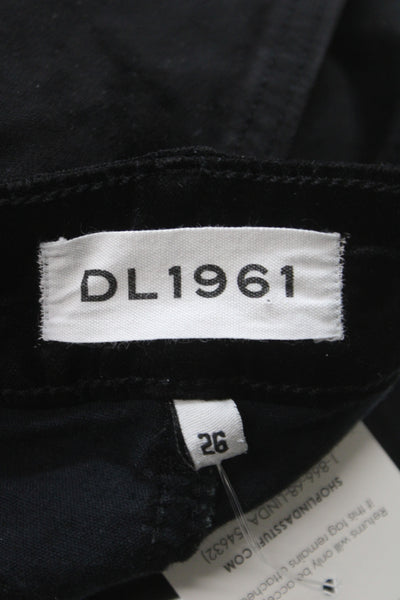 DL1961 Women Skinny Black Cotton Jeans Size 26