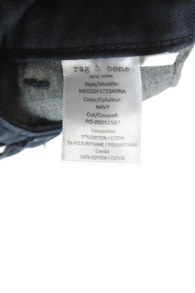 Rag & Bone Mens Chino Pants Blue Button Cotton Size 31