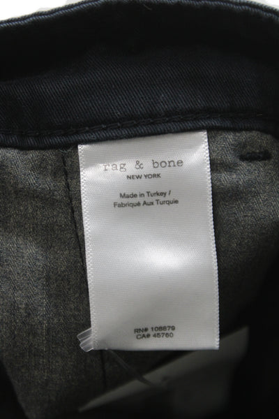 Rag & Bone Mens Chino Pants Blue Button Cotton Size 31