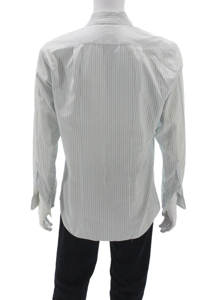 Charles Tyrwhitt Mens Cotton Collared Button Down Long Sleeve Green Size L