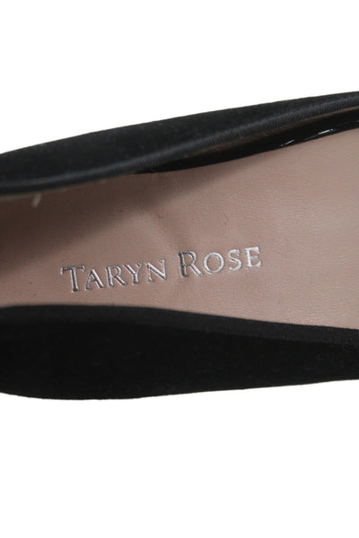 Taryn Rose Womens Leather Suede Block Pump Heels Black Size 10