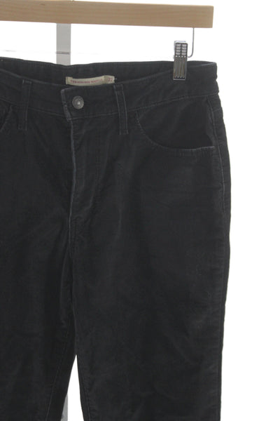 Levis Womens Black Bootcut Jeans Cotton Button Casual Size 27