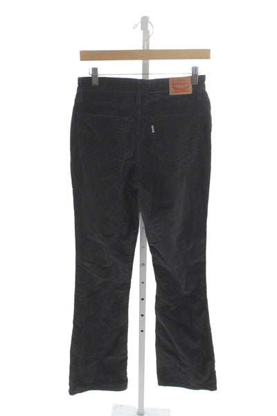 Levis Womens Black Bootcut Jeans Cotton Button Casual Size 27