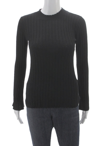 Joie Womens Pullover Crew Neck Black Long Sleeve Size 2XS