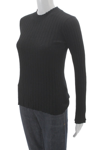 Joie Womens Pullover Crew Neck Black Long Sleeve Size 2XS