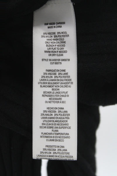 Joie Womens Pullover Crew Neck Black Long Sleeve Size 2XS