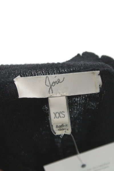 Joie Womens Pullover Crew Neck Black Long Sleeve Size 2XS