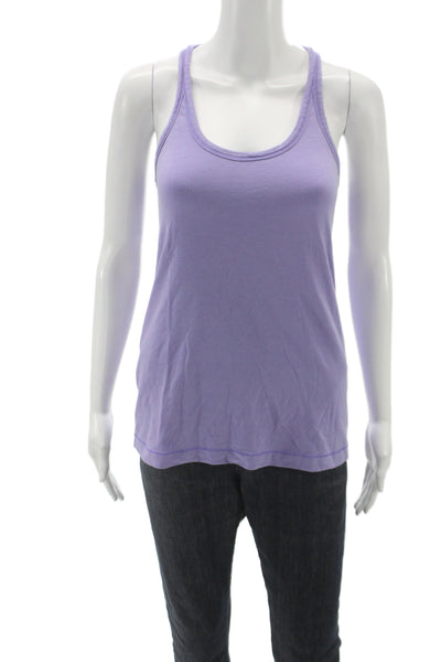 Lululemon Women Tank Purple Scoop Neck Cotton Sleeveless Size 4