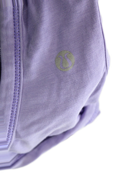 Lululemon Women Tank Purple Scoop Neck Cotton Sleeveless Size 4