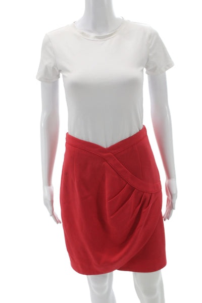 Leifsdottir Women Red Tulip Mini Skirt 60% Acetate Size 8