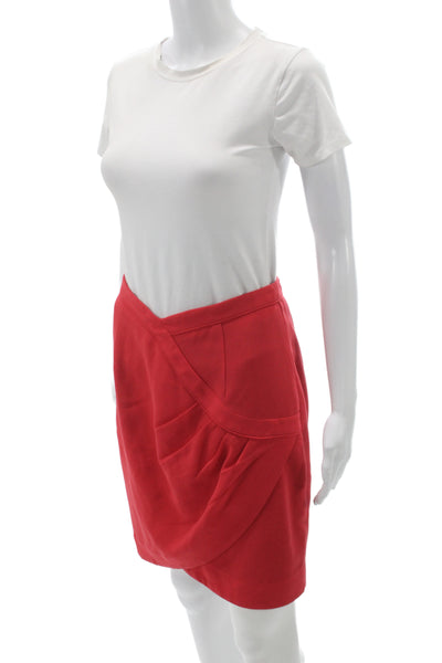 Leifsdottir Women Red Tulip Mini Skirt 60% Acetate Size 8