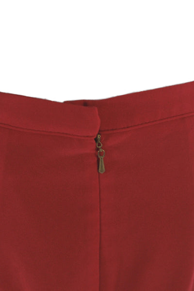 Leifsdottir Women Red Tulip Mini Skirt 60% Acetate Size 8