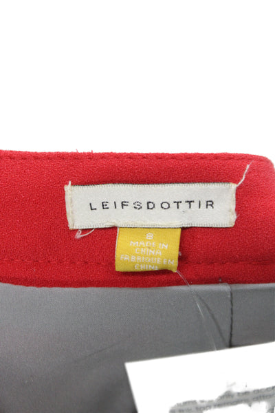 Leifsdottir Women Red Tulip Mini Skirt 60% Acetate Size 8
