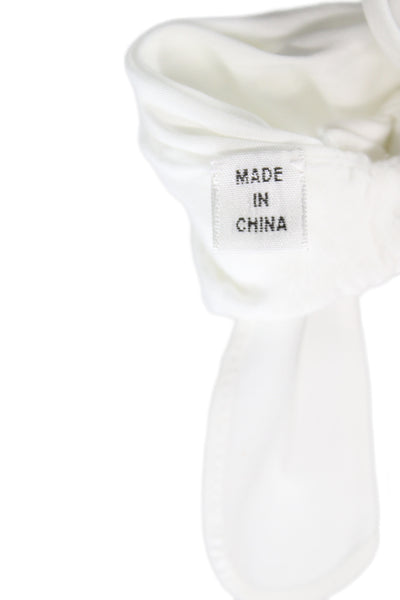 ALC Women One Shoulder White Cotton Blouse Zip Size 8