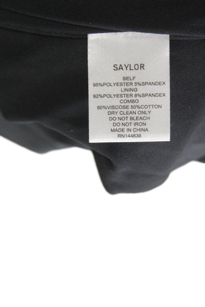 Saylor Womens Multicolor Striped Mini Dress Long Sleeve Zip Round Neck Size M