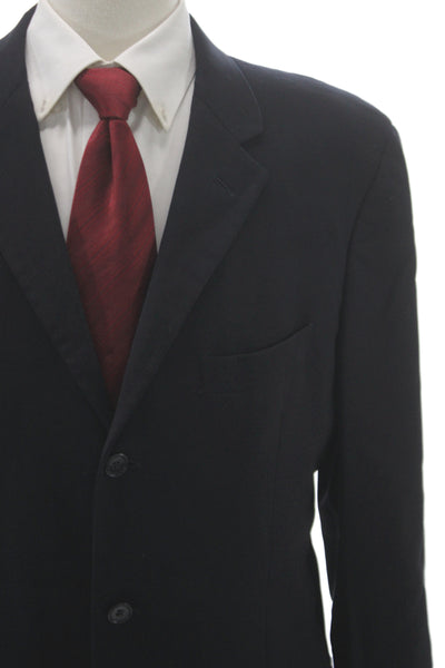 CK Calvin Klein Mens Black Wool Blazer Button Size 42