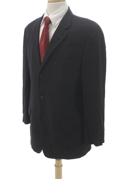 CK Calvin Klein Mens Black Wool Blazer Button Size 42