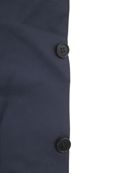 Canali Mens Blue 100% Wool Blazer Button Closure Solid Fall Size 56