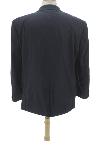 Michael Kors Mens Blue Check Blazer Button Size 50