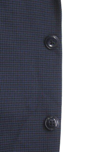 Michael Kors Mens Blue Check Blazer Button Size 50