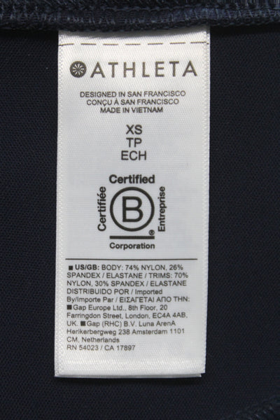 Athleta Womens Jogger Pants Blue Pull On Nylon Athleisure Size XS