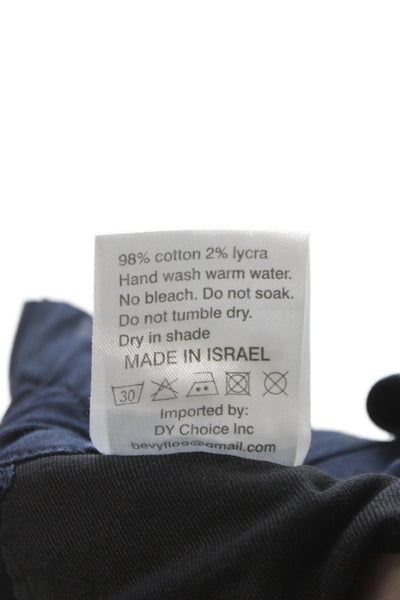 Flog Women Jogger Pants Blue Camo Drawstring 98% Cotton Inseam 28 Size 25