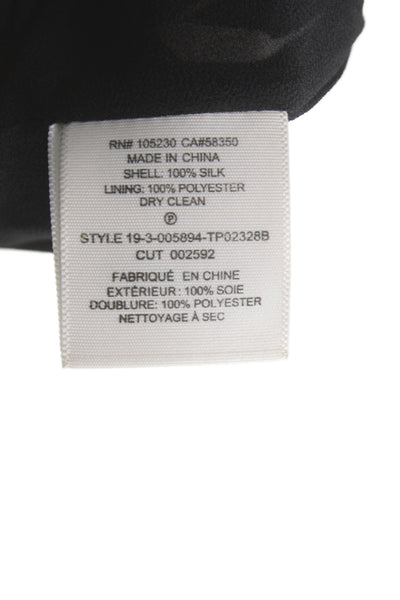 Joie Women Silk Halter Camisole Black Floral Button Size XS