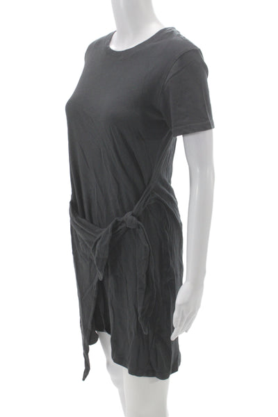Rails Women T-Shirt Dress Black Crew Neck Short Sleeve Mini Cotton Size S