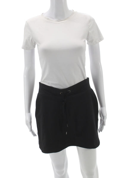 Athleta Women Athletic Black Skort Mini Drawstring Size 2