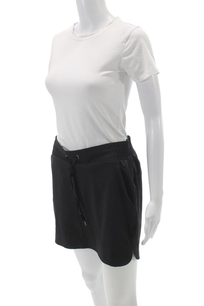 Athleta Women Athletic Black Skort Mini Drawstring Size 2