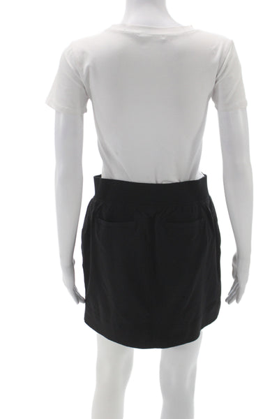 Athleta Women Athletic Black Skort Mini Drawstring Size 2