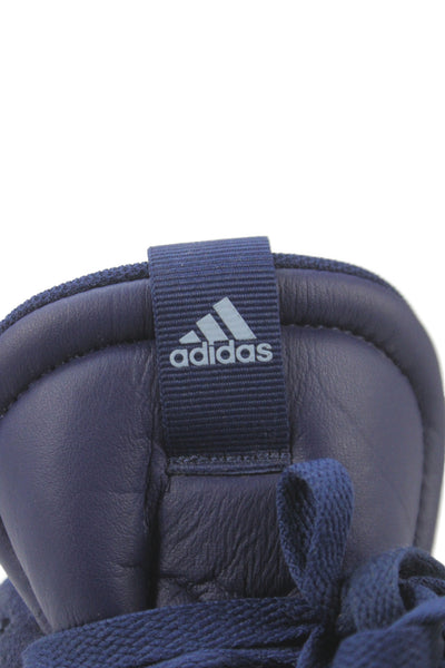Adidas Mens Suede VL Court 3.0 Lace-Up Casual Sneakers Blue Size 8
