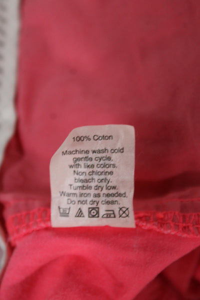 J Crew Womens Chino Shorts Pink Cotton Solid Button Size 4