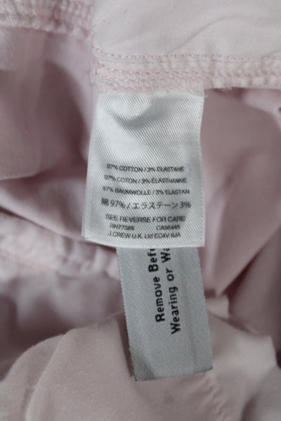 J Crew Women Chino Shorts Pink Button Size 4