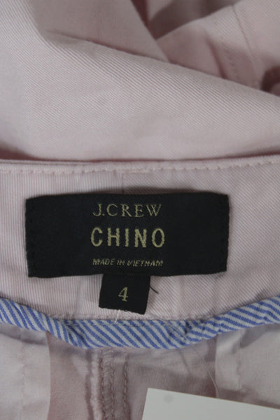 J Crew Women Chino Shorts Pink Button Size 4
